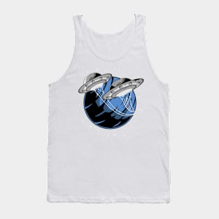 Ufo and Planet Tank Top